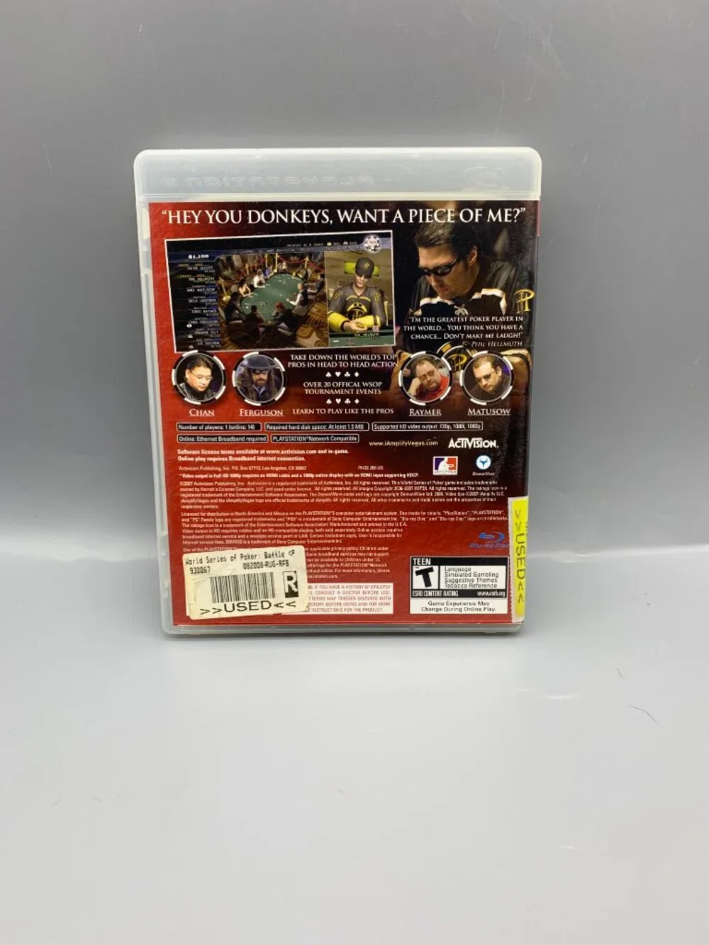 PS3 Playstation 3 World Series of Poker 2008 
